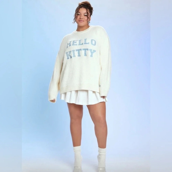 NWT-Plus Size Hello Kitty Embroidered Sweater - Picture 3 of 10